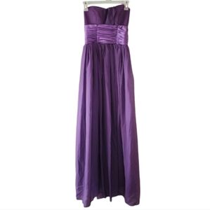 NWT‎ Manjiali Prom Purple Maxi One Shoulder Dress Women's Jr Small